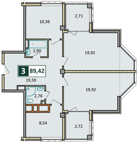 93,4 м², 3-комнатная квартира 21 475 100 ₽ - изображение 27