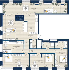 Квартира 201,2 м², 4-комнатная - изображение 1