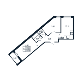 57,5 м², 2-комнатная квартира 8 300 000 ₽ - изображение 94