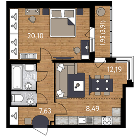 Квартира 55,2 м², 2-комнатная - изображение 1