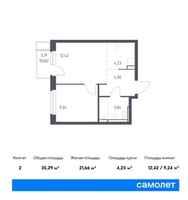 33,4 м², 1-комнатная квартира 6 855 084 ₽ - изображение 40