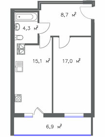 Квартира 48,6 м², 1-комнатная - изображение 1