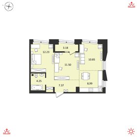 Квартира 58,4 м², 3-комнатная - изображение 1