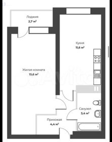 Квартира 36,1 м², 1-комнатная - изображение 1