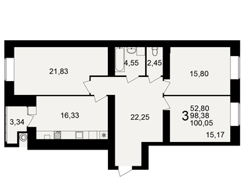 83,8 м², 3-комнатная квартира 7 466 400 ₽ - изображение 12