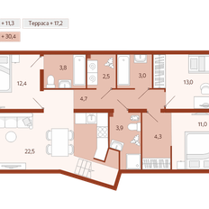 Квартира 85,7 м², 3-комнатная - изображение 2