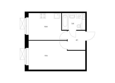 Квартира 35 м², 1-комнатная - изображение 1