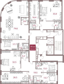 Квартира 118,8 м², 5-комнатная - изображение 1