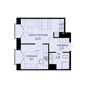 Квартира 32,1 м², 1-комнатные - изображение 1