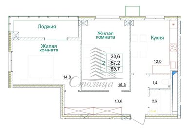 69,7 м², 2-комнатная квартира 6 250 000 ₽ - изображение 21