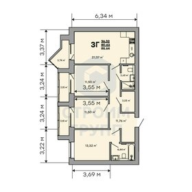95,6 м², 4-комнатная квартира 7 300 000 ₽ - изображение 63