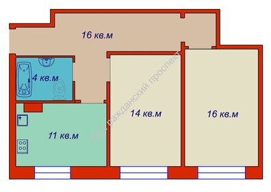 122,6 м², 4-комнатная квартира 15 000 000 ₽ - изображение 27