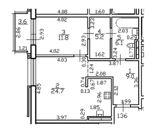 Квартира 56,8 м², 1-комнатная - изображение 1