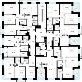 Квартира 114,2 м², 3-комнатная - изображение 1