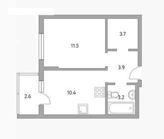33,4 м², 1-комнатная квартира 6 600 000 ₽ - изображение 76