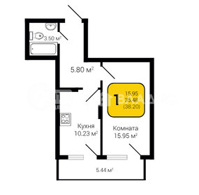 38,1 м², 1-комнатная квартира 4 191 000 ₽ - изображение 30