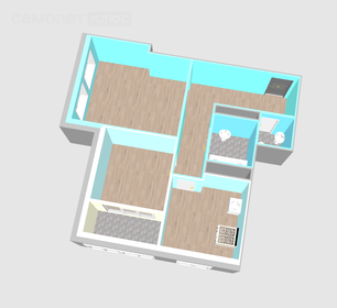 43,9 м², 2-комнатная квартира 7 100 000 ₽ - изображение 63
