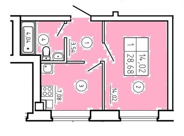 39 м², 2-комнатная квартира 2 350 000 ₽ - изображение 69