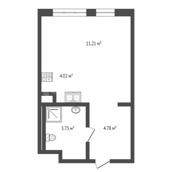 23,7 м², квартира-студия 5 000 000 ₽ - изображение 1