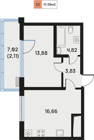 43,7 м², 1-комнатная квартира 16 012 175 ₽ - изображение 64