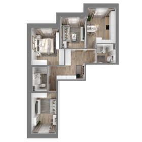 68,3 м², 3-комнатная квартира 11 300 000 ₽ - изображение 97