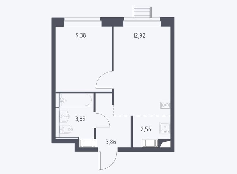 32,6 м², 2-комнатная квартира 7 250 000 ₽ - изображение 1