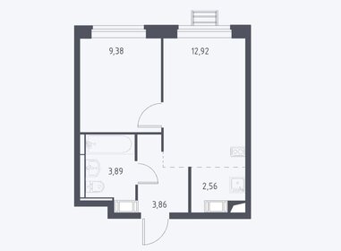 Квартира 32,6 м², 2-комнатная - изображение 1