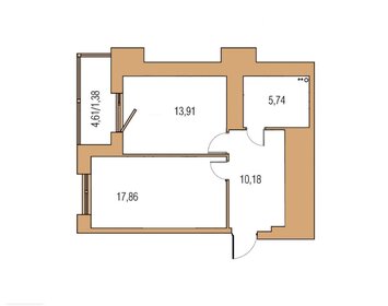 45,9 м², 2-комнатная квартира 8 400 000 ₽ - изображение 16