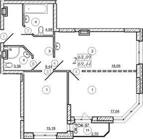 70,5 м², 2-комнатная квартира 8 390 000 ₽ - изображение 42