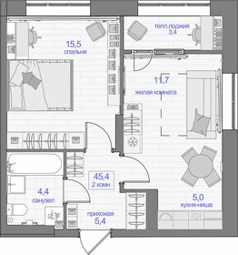 46,7 м², 2-комнатная квартира 5 100 000 ₽ - изображение 53