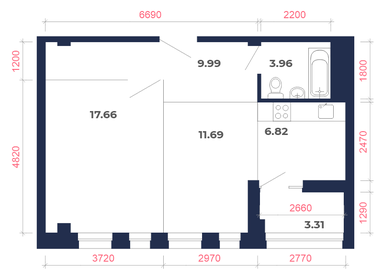 53,4 м², 2-комнатная квартира 5 906 720 ₽ - изображение 17