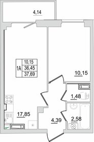 37,7 м², 1-комнатная квартира 2 977 510 ₽ - изображение 18