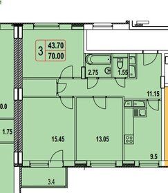 Квартира 70 м², 3-комнатная - изображение 1