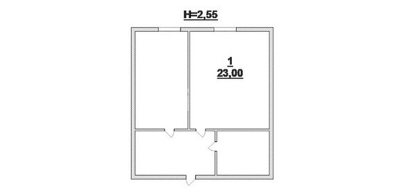 Квартира 23 м², 1-комнатная - изображение 1