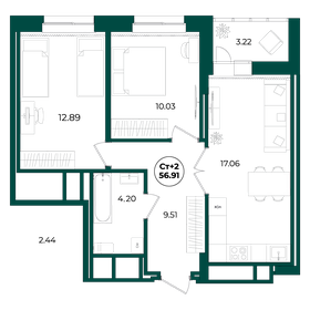 59,5 м², 4-комнатная квартира 4 150 000 ₽ - изображение 87