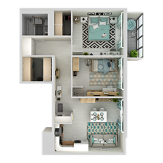 Квартира 76,6 м², 2-комнатная - изображение 3