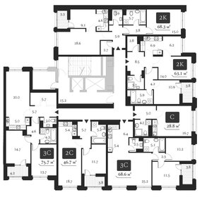 Квартира 68,3 м², 3-комнатная - изображение 2