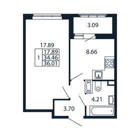36,7 м², 1-комнатная квартира 6 599 999 ₽ - изображение 121