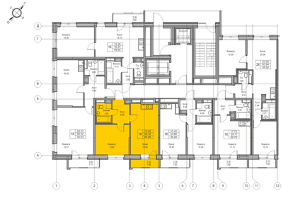 42,4 м², 1-комнатная квартира 8 300 904 ₽ - изображение 23