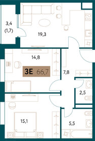 66,4 м², 3-комнатная квартира 36 390 000 ₽ - изображение 66