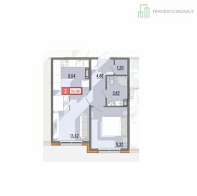 37,8 м², 1-комнатная квартира 2 690 000 ₽ - изображение 53
