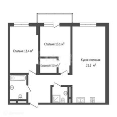 Квартира 79 м², 2-комнатная - изображение 1