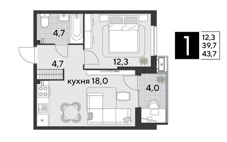 50 м², 1-комнатная квартира 8 500 000 ₽ - изображение 80