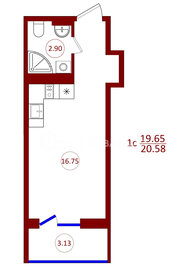 23,4 м², квартира-студия 2 700 000 ₽ - изображение 69