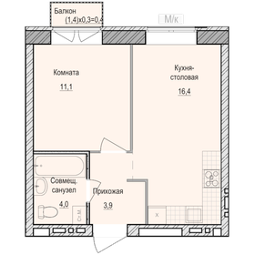 30,6 м², 1-комнатная квартира 3 870 000 ₽ - изображение 62