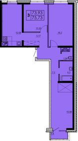 73 м², 3-комнатная квартира 7 100 000 ₽ - изображение 102