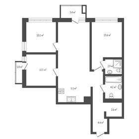 Квартира 84,4 м², 3-комнатная - изображение 1