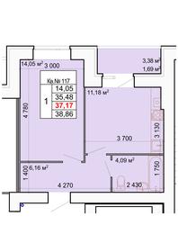 37,2 м², 1-комнатная квартира 3 863 600 ₽ - изображение 11