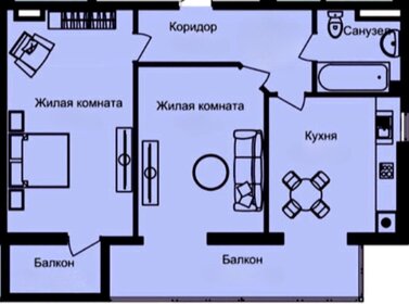 58,9 м², 2-комнатная квартира 5 500 000 ₽ - изображение 6