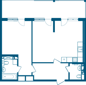 Квартира 79,8 м², 2-комнатные - изображение 1